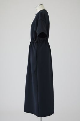 Drawstring square cut dress