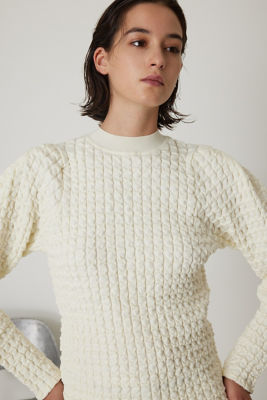 ＜三越伊勢丹/公式＞ RIM.ARK (Women)/リムアーク Uneven surface compact knit アイボリー011 トップス【三越伊勢丹/公式】