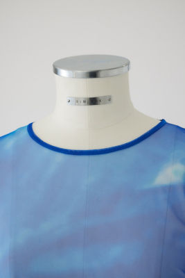 RIM.ARK リムアーク 24SS Photograph printed tops フォトグラフプリントメッシュトップス 460HSL80-0011 ブルー F ITSE2J0T6LGK RIM.ARK - RIM.ARK リムアーク 24SS Photograph printed tops