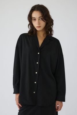 Open collar F／Suede shirt JK