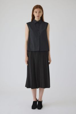 FACADE PATTERN ♥ Belted one-tuck skirt / 追跡付 CLANE クラネ “FRONT SLIT TUCK SKIRT” フロントスリット