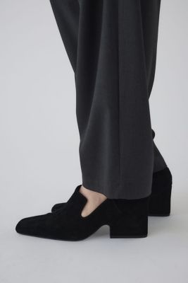 Suede square toe heel（460IAL50