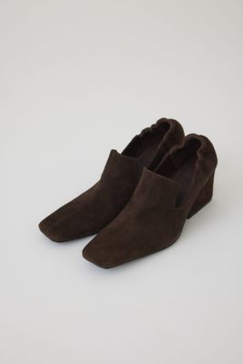 Suede square toe heel（460IAL50