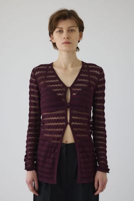 RIM.ARK (Women)/リムアーク Crochet open knit C/D(460IAL70-0381) ワイン600 トップス【三越伊勢丹/公式】
