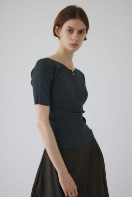 ＜RIM.ARK (Women)＞Ｒｉｂ　ｚｉｐｐｅｒ　ｋｎｉｔ　ｔｏｐｓ（４６０ＩＡＮ７０－０１５１）