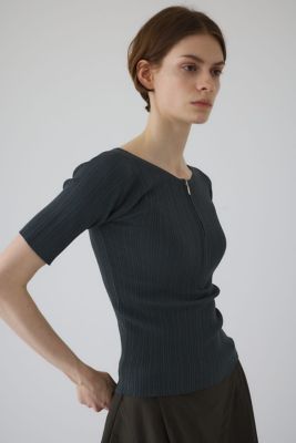 Ｒｉｂ　ｚｉｐｐｅｒ　ｋｎｉｔ　ｔｏｐｓ（４６０ＩＡＮ７０－０１５１）