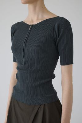 Ｒｉｂ　ｚｉｐｐｅｒ　ｋｎｉｔ　ｔｏｐｓ（４６０ＩＡＮ７０－０１５１）