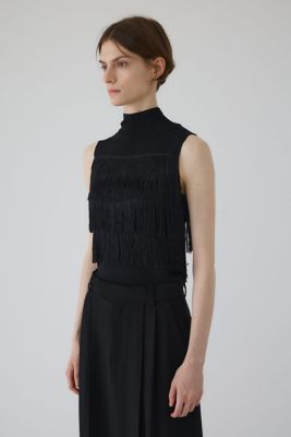 RIM.ARK Fringe N/S knit tops ブラウン RIM.ARK | Fringe N/S knit tops (KNITWEAR ) |RIM.ARK ONLINE STORE