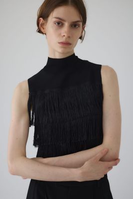 RIM.ARK Fringe N/S knit tops ブラウン RIM.ARK | Fringe N/S knit tops (KNITWEAR ) |RIM.ARK ONLINE STORE