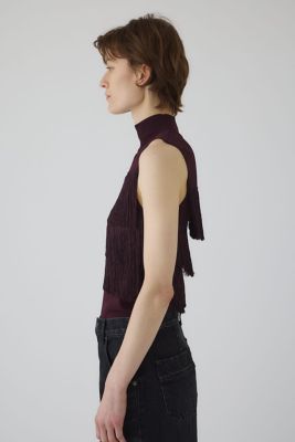 RIM.ARK Fringe N/S knit tops ブラウン RIM.ARK | Fringe N/S knit tops (KNITWEAR ) |RIM.ARK ONLINE STORE
