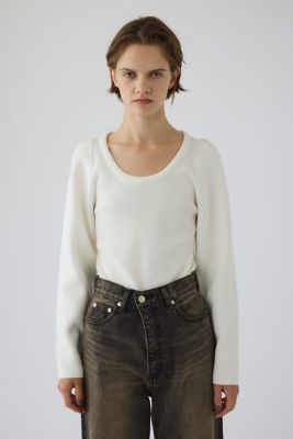 ＜RIM.ARK (Women)＞Ｄｅｃｏｌｌｅｔｅ　ｋｎｉｔ　ｔｏｐｓ（４６０ＩＡＮ７０－０８０１）