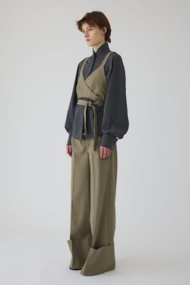＜RIM.ARK (Women)＞Ｓｔａｎｄ　ｃｏｌｌａｒ　ｖｏｌｕｍｅ　ｂｌｏｕｓｅ（４６０ＩＡＳ３０－０４８１）