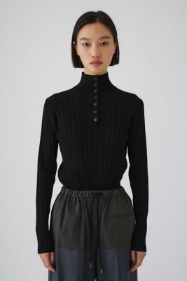 Ｏｐｅｎ　ｃｏｌｌａｒ　ｒｉｂ　ｋｎｉｔ　ｔｏｐｓ（４６０ＩＳＬ７０－０２６１）