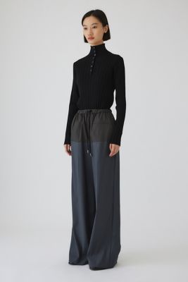Ｏｐｅｎ　ｃｏｌｌａｒ　ｒｉｂ　ｋｎｉｔ　ｔｏｐｓ（４６０ＩＳＬ７０－０２６１）