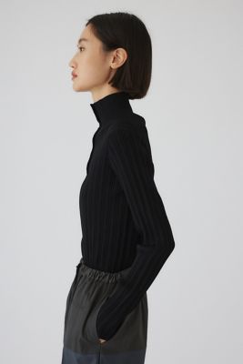Ｏｐｅｎ　ｃｏｌｌａｒ　ｒｉｂ　ｋｎｉｔ　ｔｏｐｓ（４６０ＩＳＬ７０－０２６１）