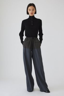 Ｏｐｅｎ　ｃｏｌｌａｒ　ｒｉｂ　ｋｎｉｔ　ｔｏｐｓ（４６０ＩＳＬ７０－０２６１）