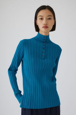 Ｏｐｅｎ　ｃｏｌｌａｒ　ｒｉｂ　ｋｎｉｔ　ｔｏｐｓ（４６０ＩＳＬ７０－０２６１）