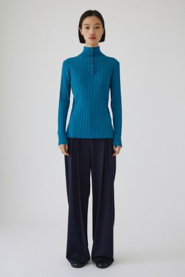 Ｏｐｅｎ　ｃｏｌｌａｒ　ｒｉｂ　ｋｎｉｔ　ｔｏｐｓ（４６０ＩＳＬ７０－０２６１）