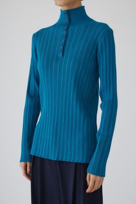 Ｏｐｅｎ　ｃｏｌｌａｒ　ｒｉｂ　ｋｎｉｔ　ｔｏｐｓ（４６０ＩＳＬ７０－０２６１）