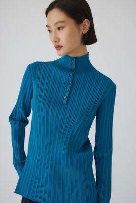 Ｏｐｅｎ　ｃｏｌｌａｒ　ｒｉｂ　ｋｎｉｔ　ｔｏｐｓ（４６０ＩＳＬ７０－０２６１）