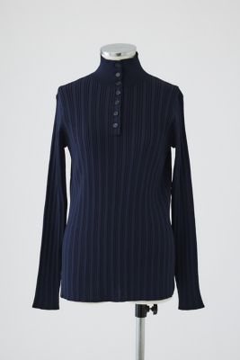 Ｏｐｅｎ　ｃｏｌｌａｒ　ｒｉｂ　ｋｎｉｔ　ｔｏｐｓ（４６０ＩＳＬ７０－０２６１）