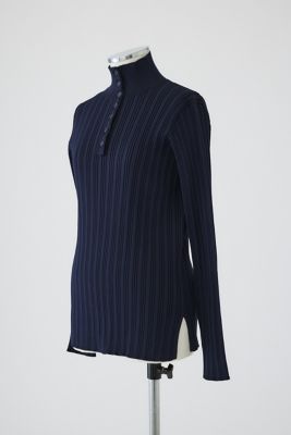 Ｏｐｅｎ　ｃｏｌｌａｒ　ｒｉｂ　ｋｎｉｔ　ｔｏｐｓ（４６０ＩＳＬ７０－０２６１）