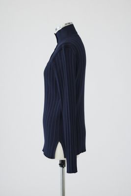 Ｏｐｅｎ　ｃｏｌｌａｒ　ｒｉｂ　ｋｎｉｔ　ｔｏｐｓ（４６０ＩＳＬ７０－０２６１）