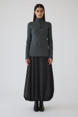 Ｏｐｅｎ　ｃｏｌｌａｒ　ｒｉｂ　ｋｎｉｔ　ｔｏｐｓ（４６０ＩＳＬ７０－０２６１）