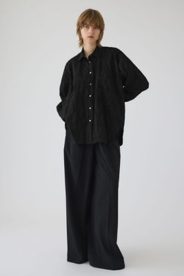 a*m様 ローヘン　ショルダースリットカットソー　ブラック Tuck pleats back volume SH（460JSL30