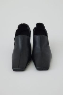 Leather square toe heel（460JSL50