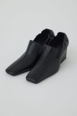 Leather square toe heel（460JSL50