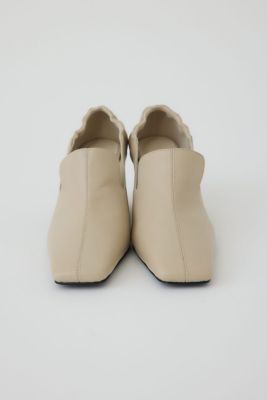 Leather square toe heel（460JSL50