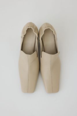 Leather square toe heel（460JSL50