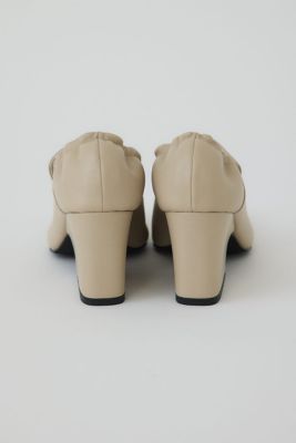 Leather square toe heel（460JSL50