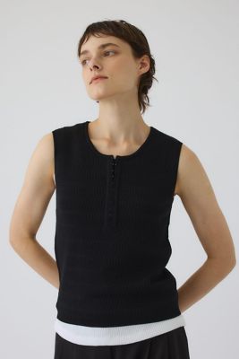 H6411-29◾️アンダーカバー　シルク100% フリルタンクトップ　Y2K Round neck hook tank（460JSL71－1751