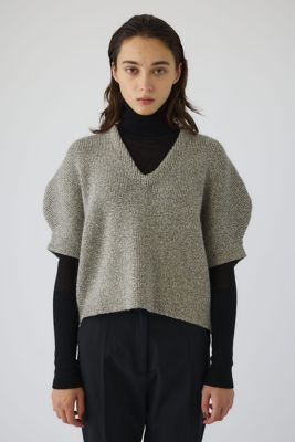 ＜RIM.ARK (Women)＞Ｒｏｕｎｄ　ｋｎｉｔ　ｖｅｓｔ　ｔｏｐｓ（４６０ＪＳＳ７０－２２３１）