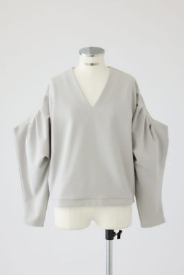 ＜RIM.ARK (Women)＞Ｖｏｌｕｍｅ　ｓｌｅｅｖｅ　ｖ－ｎｅｃｋ　ＰＯ（４６０ＪＳＳ８０－２２８１）