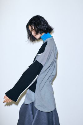 ナゴンスタンス Thick Jersey WOVENコンビdress - ワンピース