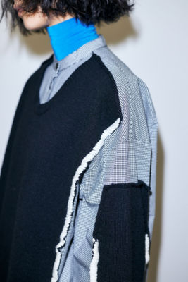 nagonstans (Women)/ナゴンスタンス ｋｎｉｔ ｃｏｍｂｉｎａｔｉｏｎ ｓｈｉｒｔ（４７０ＧＡ４７０－１１７０） ニット ・セーター-r3-reika.com