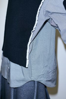 未使用級 ナゴンスタンス 23AW knit combination shirt - メルカリ