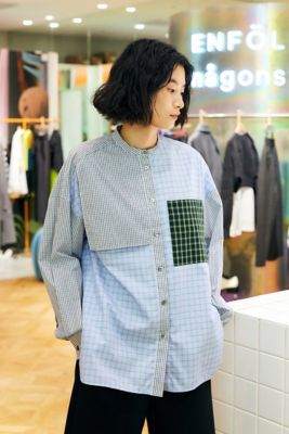 ＜nagonstans (Women)＞ｈａｎｄｙ　ｃｈｅｃｋ　ｓｈｉｒｔ（４７０ＧＡ８３０－０８６０）