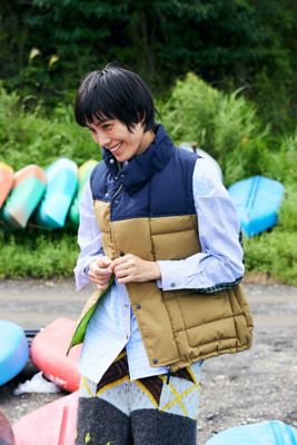 nagonstans bi-color puff vest