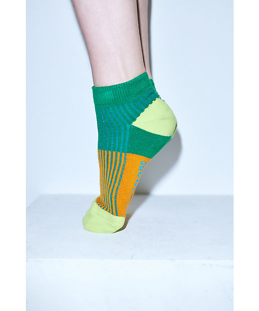 ＜三越伊勢丹/公式＞ bi-color ankle-socks ミドリ030 靴下