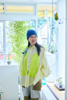 bi－color pocket shirt | nagonstans (Women