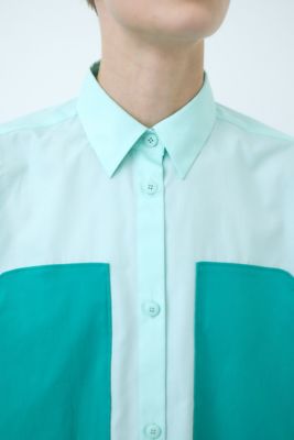 bi－color pocket shirt | nagonstans (Women