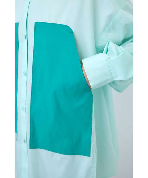 bi-color pocket shirt | nagonstans (Women bi-color pocket shirt | nagonstans (Women