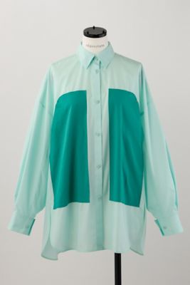 bi－color pocket shirt | nagonstans (Women