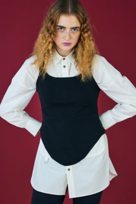ｃｏｔｔｏｎ－ｋｎｉｔ　ｒｏｕｎｄ　ｈｅｍ　ｔａｎｋ　ｔｏｐ（４７０ＨＡ１７０－０４３０）