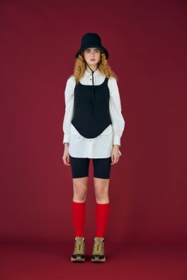 ｃｏｔｔｏｎ－ｋｎｉｔ　ｒｏｕｎｄ　ｈｅｍ　ｔａｎｋ　ｔｏｐ（４７０ＨＡ１７０－０４３０）