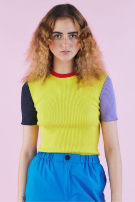 ＜nagonstans (Women)＞ｗａｓｈａｂｌｅ　ｂｉ－ｃｏｌｏｒ　ｔ－ｓｈｉｔ（４７０ＨＡ１７０－０５２０）